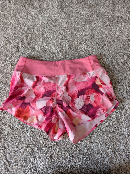 Athleta Pants - Athleta Printed Run With It 3.5" Short Pink Abstract Watercolor Size SP
